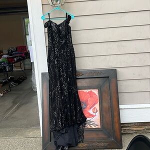black elegant gown